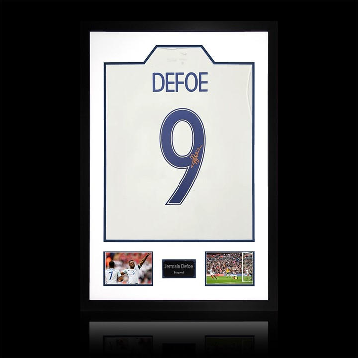 The Fan Cave Jermain Defoe Signed England Shirt Premium Frame
