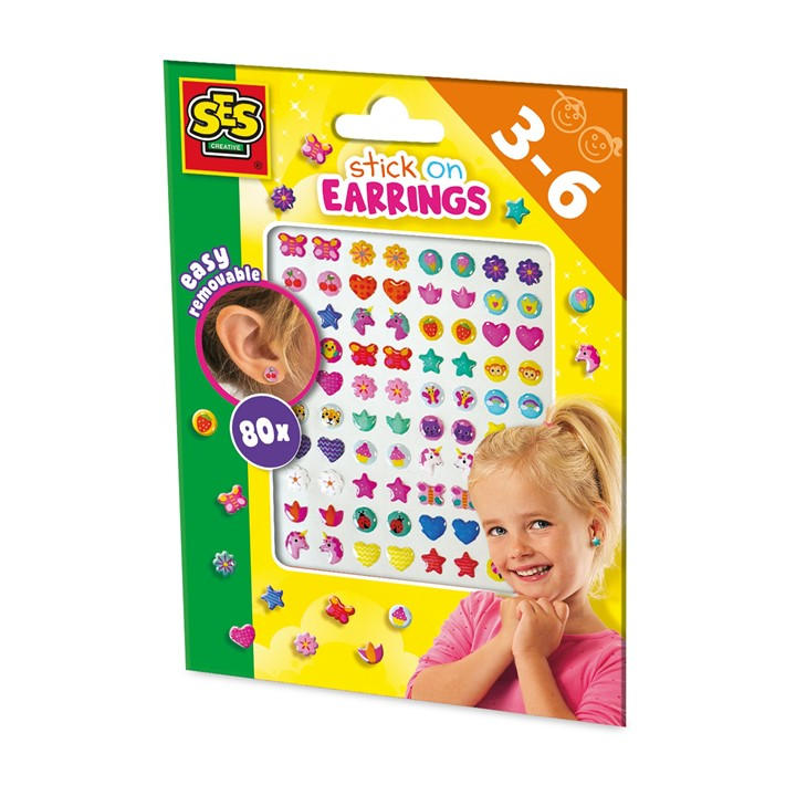 SES Creative - Stick-On Earrings Set - Kids Arts and Crafts Jewellery - Image 3